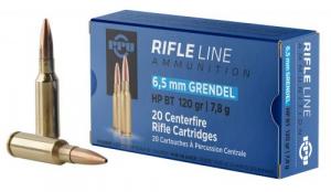Main product image for PPU Standard Rifle 6.5 Grendel 120 gr Hollow Point Boat-Tail (HPBT) 20 Bx/ 25 Cs