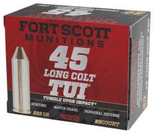 Fort Scott Munitions 45LC 225gr SCV Tumble Upon Impact (TUI) 45 Long Colt 225 gr Solid Copper Spun 20 Per Box/ 25 Case