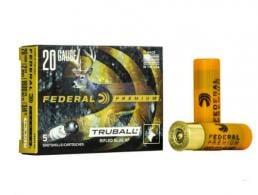 Federal Premium Vital-Shok TruBall Lead Rifled Slug 20 Gauge Ammo 2-3/4"  5 Round Box - PB203RS