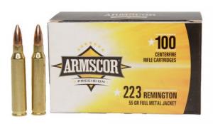 Armscor USA Full Metal Jacket 223 Remington Ammo 55 gr 20 Round Box - FAC223-1N