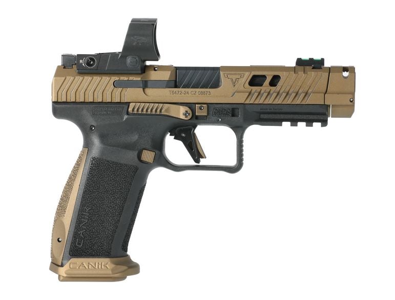 Canik TTI Combat 9mm 4.6 Optic Cut Slide, Bronze Cerakote, MaCanik M03 Red Dot, 18+1