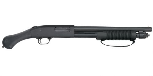 black 12 gauge shotgun