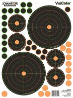 Champion Targets VisiColor Adhesive Targets Bullseye/Sight-In Variety 5PK - 46138