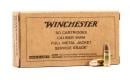 Main product image for Winchester Service Grade Full Metal Jacket 9mm Ammo 115gr 50 Round Box