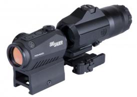 Sig Sauer Electro-Optics Romeo5 Combo 3x 20mm Obj 2 MOA Red Dot Black CR2032 Lithium (2) - SORJ53101