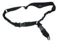 TacFire 2 To 1 Point Sling 30"-40" L Adjustable Double Bungee Black Nylon Webbing for Rifle - SL003B