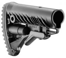 FAB Defense GLR-16 Buttstock with Anti-Rattle Mechanism Matte Black Synthetic for AR15/M16 - FX-GLR16B