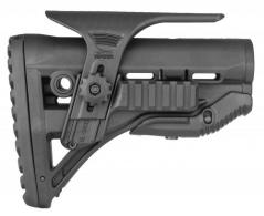 FAB Defense GL-Shock PCP Buttstock with Anti-Rattle Mechanism & Picatinny Cheek Rest Matte Black Synthetic for AR15/ - FXGLSHOCKPC