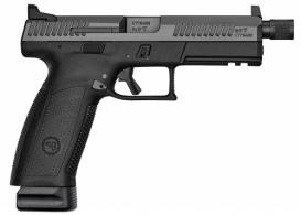 CZ-USA P-10 Full Size 9mm Double 4.50 21+1 Black Interchangeable Backstrap Grip Black Nitride Slide - 91543