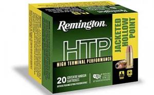 Remington HTP Jacketed Hollow Point 40 S&W Ammo 155gr  20rd box - RTP40SW1A