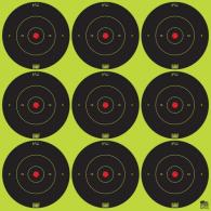 Pro-Shot SplatterShot Self-Adhesive Paper 2" Bullseye Yellow/Black 12 Per Pack - 2BGREEN108