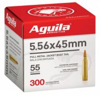 Aguila Rifle 5.56x45mm NATO 55 gr Full Metal Jacket Boat-Tail (FMJBT) 300 Bx/ 4 Cs - 1E556126