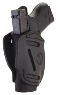 1791 Gunleather 3 Way Stealth Black Leather OWB fits For Glock 42/Ruger LCP/S&W Bodyguard Ambidextrous Hand - 3WH2SBLA