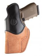 1791 Gunleather RCH Black w/Brown Trim Leather IWB For Glock 17/S&W Shield/Sprgfld XD9 Right Hand - RCH4BLBR