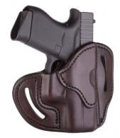 1791 Gunleather BCH Signature Brown Leather OWB Compatible with For Glock 43/Walther PPK Right Hand - BHCSBRR