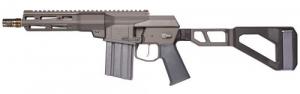 Q LLC Mini Fix 300 Blackout 8" Gray Black SB Tactical Pistol Brace Stock Black Polymer Grip Right Hand - MINIFIX300BLK8INPISTOL