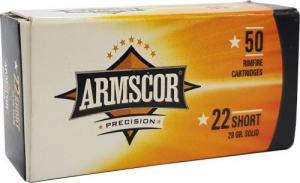 Armscor Rimfire 22 Short 29 gr Solid Point 50rd box - 50415