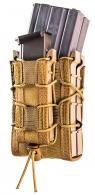High Speed Gear TACO MOLLE X2RP Double Modular Rifle Magazine Pouch Coyote Brown Nylon w/Polymer Divider with Pistol Ma - 112RP0CB