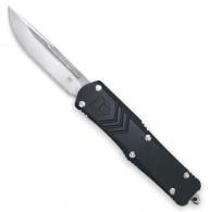 Cobra Tec Knives FS-X Small 2.75" Drop Point Plain D2 Steel Black Aluminum Handle OTF - SBLKFSXSDNS