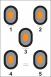 Action Target 5 Bull's Eye Target Orange Center Bullseye Paper Target 23" x 35" 100 Per Box - 530OC100
