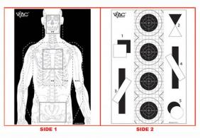 Action Target Viking Tactics Double Sided Silhouette/Targets Heavy Paper Target 23" x 35" 100 Per Box - VTACP100