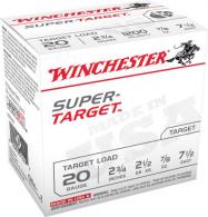 Winchester  Super Target 20 Gauge Ammo 2-3/4" 7/8 oz  #7.5 Shot 25rd box - TRGT207