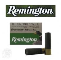 Remington Ammunition Sportsman 10 Gauge 3.50" 1 3/8 oz 2 Shot 25 Bx/ 10 Cs - 26607