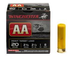 Winchester AA Heavy 20 Gauge Ammo  2.75" 1 oz #8 Shot 25rd box - AAH208
