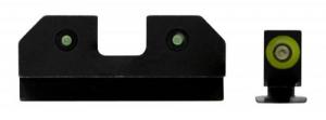 XS R3D Night for Glock Large Frame Green Outline Tritium Handgun Sight - GLR013P6G