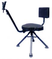 BenchMaster Ground Hunting Shooting Chair 4 Leg Rotating Steel Black - BMGBSC2