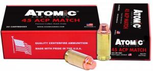Atomic Match 45 ACP 185 gr Semi Wadcutter (SWC) 50 Bx/ 10 Cs - 448
