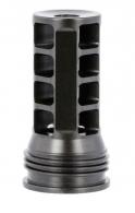 Huxwrx 1574 QD 762 Muzzle Brake Black with 5/8"-24 tpi Threads, 2.30" OAL & 1.20" Diameter for 30 Cal AR-Platform - 1040