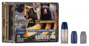 Main product image for Federal Premium 40 S&W 165 gr Solid Core Synthetic Flat Nose 20 Bx/ 10 Cs