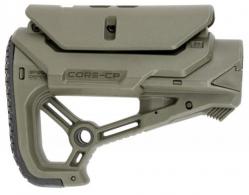 FAB Defense GL-Core CP Buttstock with Adjustable Cheekrest OD Green Synthetic for AR15/M4 - FX-GLCORECPG