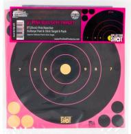 Pro-Shot SplatterShot Self-Adhesive Paper 8" Bullseye Pink 6 Per Pack - 8B-PINK-6PK