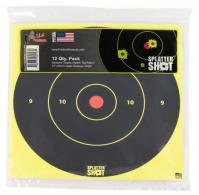 Pro-Shot SplatterShot Adhesive Paper 12" Bullseye Black/Green 12 Per Pack - 12B-GREEN-TG12PK