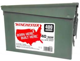 Winchester Ammo USA 40 S&W 165 gr Full Metal Jacket Truncated-Cone (TCFMJ) 400 Bx/2 Cs (Ammo Can) - WW40C