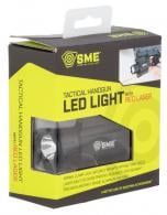 SME Tactical Handgun Light White Cree LED 250 Lumens CR-123 Battery Black Aluminum with Red Laser - SME-WLLP