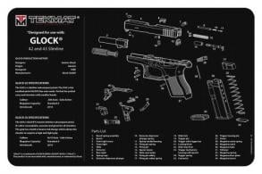 TekMat TEKR174243 Original Cleaning Mat For Glock 42/43 Parts Diagram 11" x 17" - TEKR17GLOCK4243
