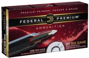 Federal 338 Winchester Magnum 225 Grain Nosler AccuBond - P338A1