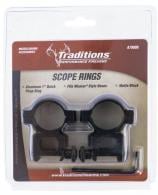 Traditions Scope Rings Weaver Quick Peep 1" Black Matte - A798DS