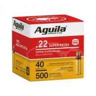 Aguila Super Extra High Velocity 22LR 40gr Copper-Plated Solid Point 500 round box - 1B221115