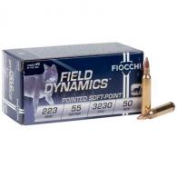 Fiocchi Field Dynamics Soft Point 223 Remington Ammo 50 Round Box - 223B50