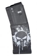 Mission First Tactical Extreme Duty 223 Rem,5.56 NATO AR-15 30rd Black w/White Skull (Punisher Logo) Polymer Det - EXDPM556-PSS-WH