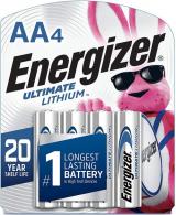 Energizer AA Ultimate Lithium Batteries (4) - L91SBP-4.H3