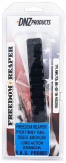 DNZ Freedom Reaper Ruger American Long Action 1913 Picatinny Rail 20 MOA Black Anodized Aluminum - PR0802
