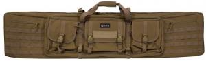 G*Outdoors Double Rifle Case Flat Dark Earth 600D Polyester 55" L x 12.75" H x 9" W - DRC55-FDE