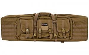 G*Outdoors Double Rifle Case Flat Dark Earth 600D Polyester 42" L x 12.75" H x 9" W - DRC42-FDE