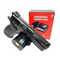 Bison  Fingerprint Trigger Lock Open With Finger Scan Black Aluminum Firearm Fit- Handgun/Rifle/Shotgun - L2