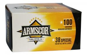 Main product image for ARMSCOR  38 SPECIAL FMJ 158GR 100RD VALUE PACK